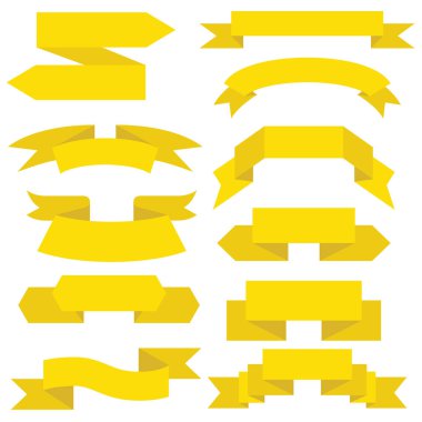 şeritler veya afiş ayarlayın. Vektör Illustration 