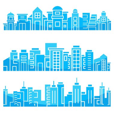 Cityscape binalar vektör Illustration