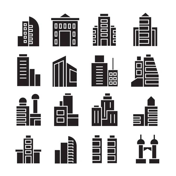 Vector Illustration Modern Buildings — Stock Vector