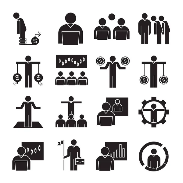 Set Business Icons Vector Illustration — Stock Vector