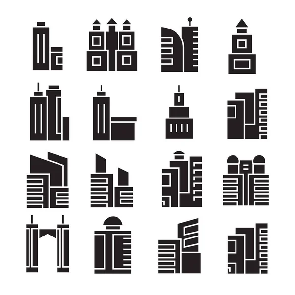 Illustrazione Vettoriale Degli Edifici Moderni — Vettoriale Stock