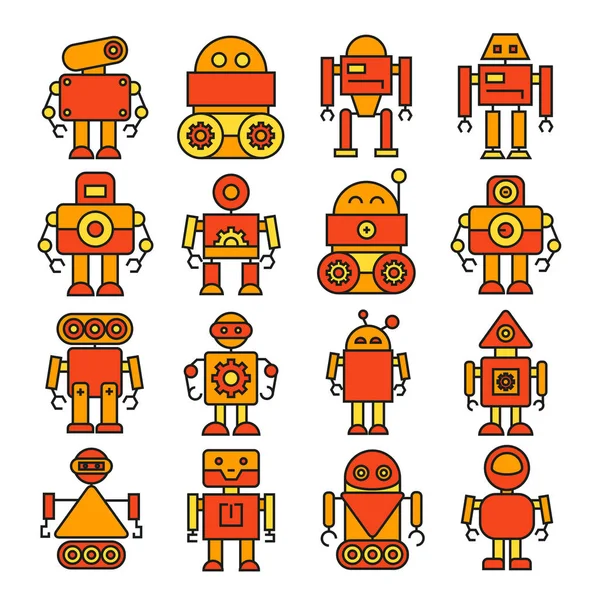 Vektor Illustration Robotar — Stock vektor