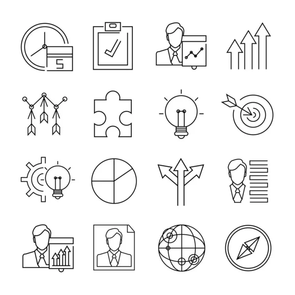 Web Icons Set Vector Illustration — Stock Vector