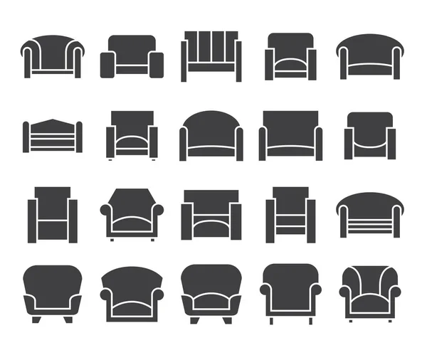 椅子アイコンのベクトルイラスト — ストックベクタ