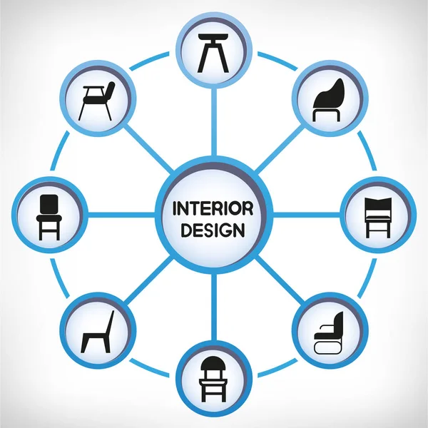 Illustrazione Vettoriale Delle Icone Del Mobile — Vettoriale Stock