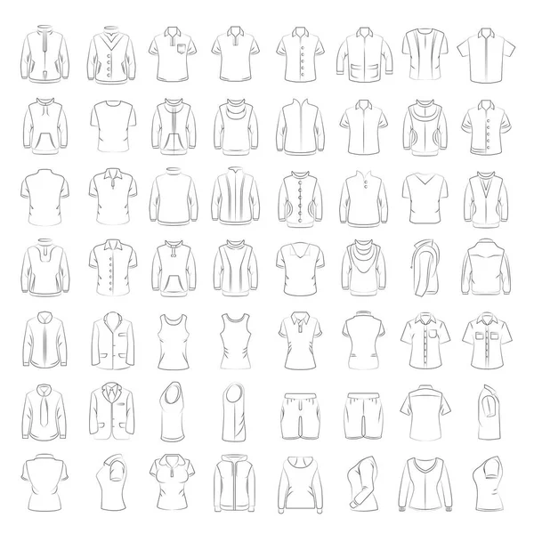 giysi simgelerinin vektör illüstrasyonu 