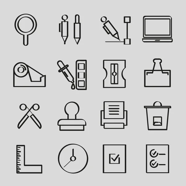 Conjunto Iconos Web Ilustración Vectorial — Archivo Imágenes Vectoriales