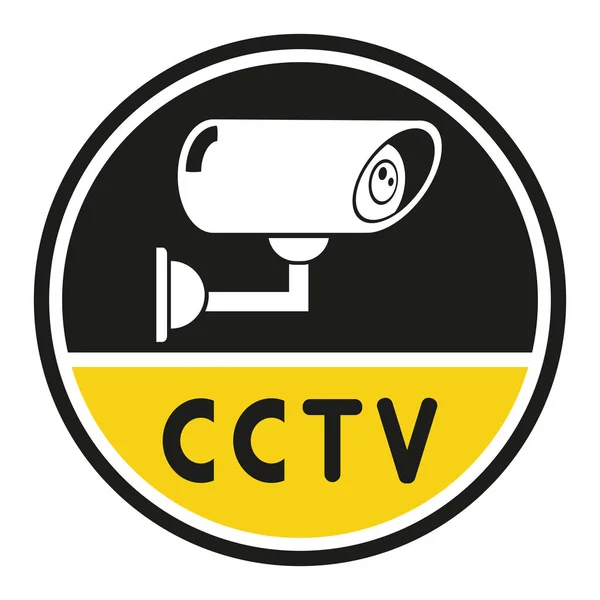 Illustrazione Vettoriale Del Segnale Avvertimento Cctv — Vettoriale Stock