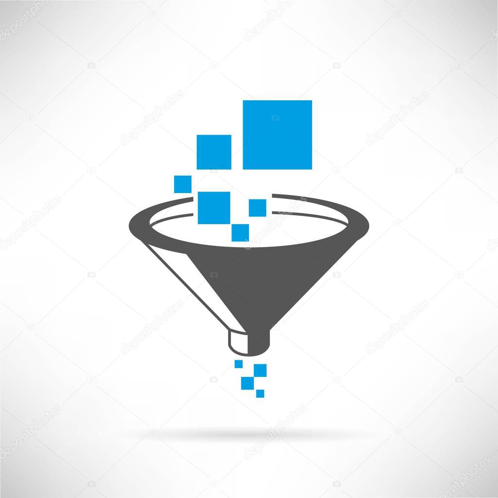 Web icon. Vector illustration of   data analysis 