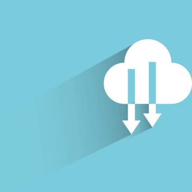 Web simgesi. Bulut bilgi işlemin vektör illüstrasyonu 