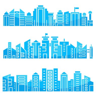 Cityscape binalar vektör Illustration