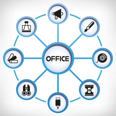 iş konsepti, ofis vektör illüstrasyon 