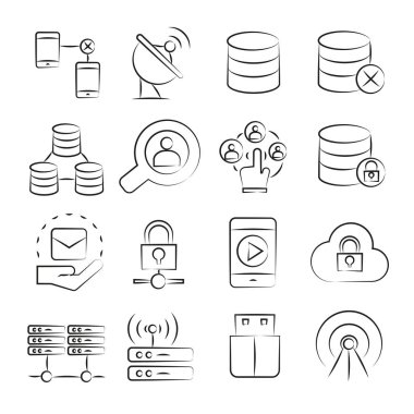 Web simgeler kümesi. vektör çizim    