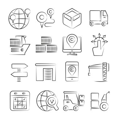 Web simgeler kümesi. vektör çizim    