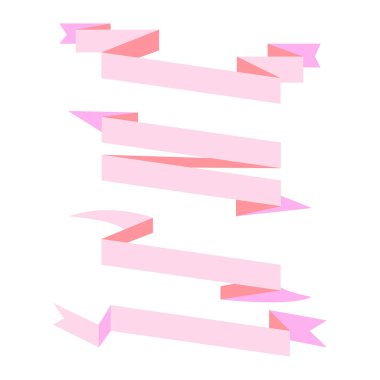 şeritler veya afiş ayarlayın. Vektör Illustration 