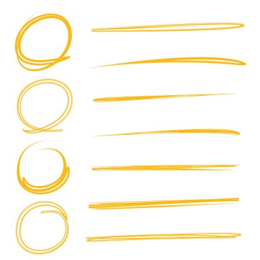 el çizilmiş marker elemanları, sadece vektör illüstrasyon