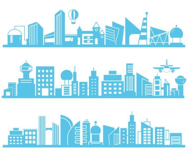 Cityscape binalar vektör Illustration