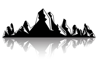 Dağlar vektör Illustration. Seyahat