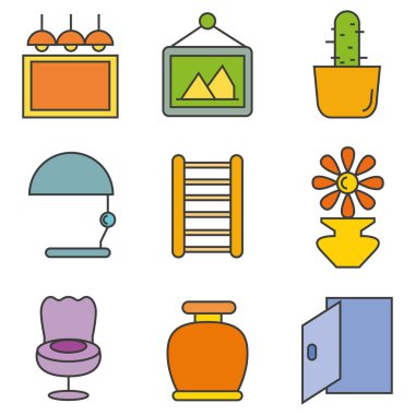 Web simgeler kümesi. vektör çizim          