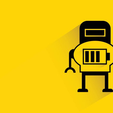 Robot simgesinin vektör illüstrasyonu 