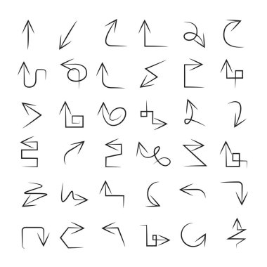 okların vektör illüstrasyonu, set