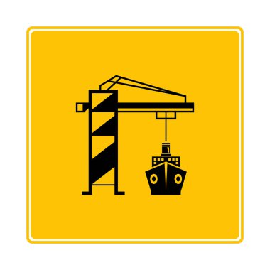 Web simgesi. Vinç vektör illüstrasyon