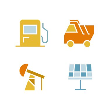 Enerji Web simgeleri ayarlandı. Vektör illüstrasyonu          