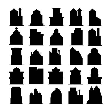 modern binalar siluetleri vektör Illustration