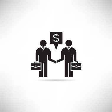 İş konsepti. El sallama işadamlarının vektör Illustration