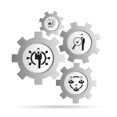 İş konsepti. İş simgelerinin vektör çizimi