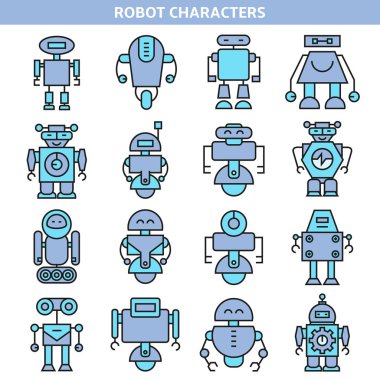 robotların vektör illüstrasyonu