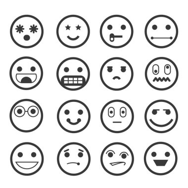 Emoji simgeleri vektör Illustration