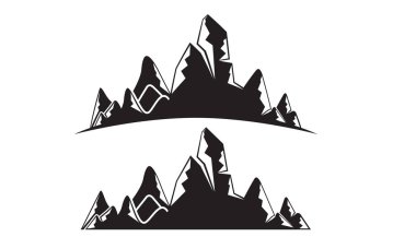 Dağlar vektör Illustration. Seyahat