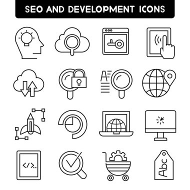 Web simgeler kümesi. vektör çizim      