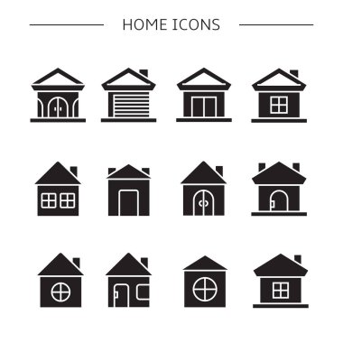 binalar, simgeler vektör Illustration