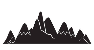 Dağlar vektör Illustration. Seyahat