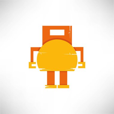 Robot simgesinin vektör illüstrasyonu 