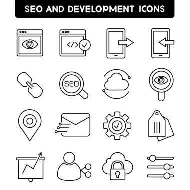 Web simgeler kümesi. vektör çizim      