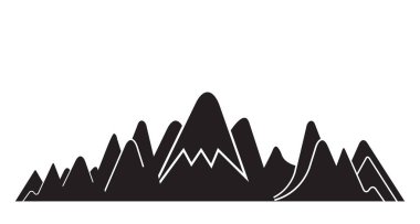 Dağlar vektör Illustration. Seyahat