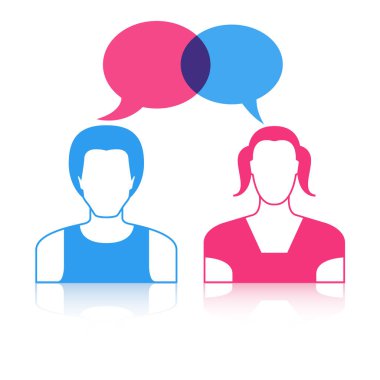 adam ve kadın sohbet vektör Illustration