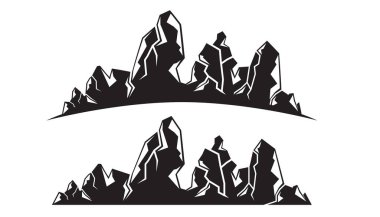 Dağlar vektör Illustration. Seyahat