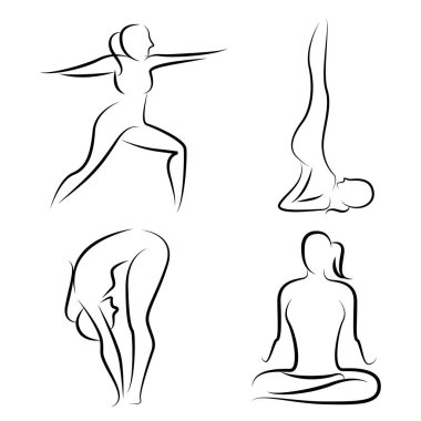 el çizilmiş yoga pozlar, Yoga duruş 