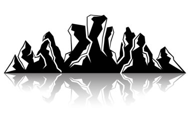 Dağlar vektör Illustration. Seyahat