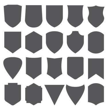 shield icons vector set clipart