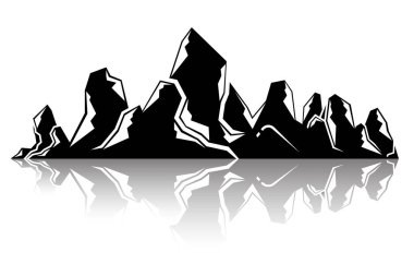 Dağlar vektör Illustration. Seyahat