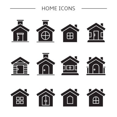 binalar, simgeler vektör Illustration