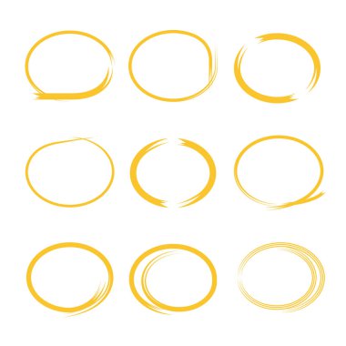 el çizilmiş marker elemanları, sadece vektör illüstrasyon