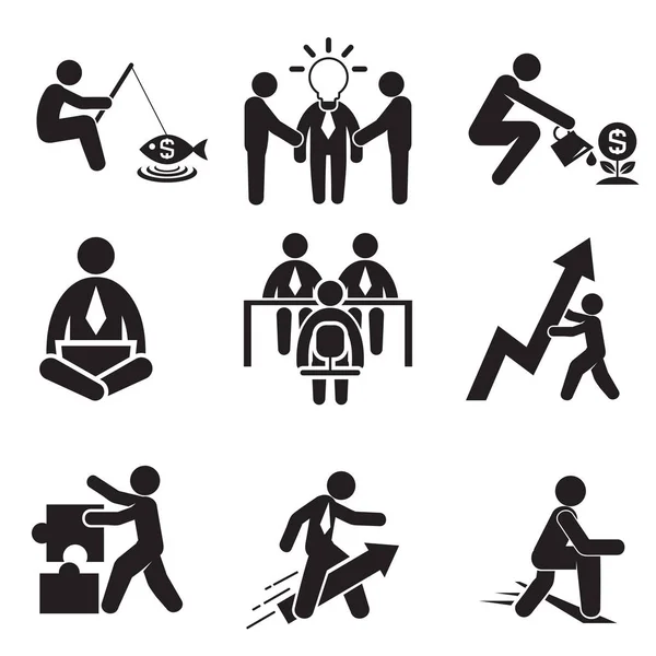 Vektor Illustration Von Menschen Symbolen — Stockvektor
