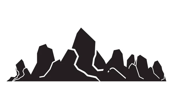 Ilustración Vectorial Montañas Viajes — Vector de stock