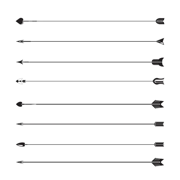 Vektorillustration Der Eingestellten Pfeilsymbole — Stockvektor